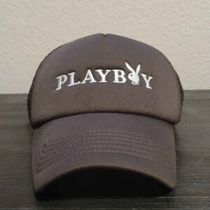 Authentic PLAYBOY Dark Brown Hat with White Logo